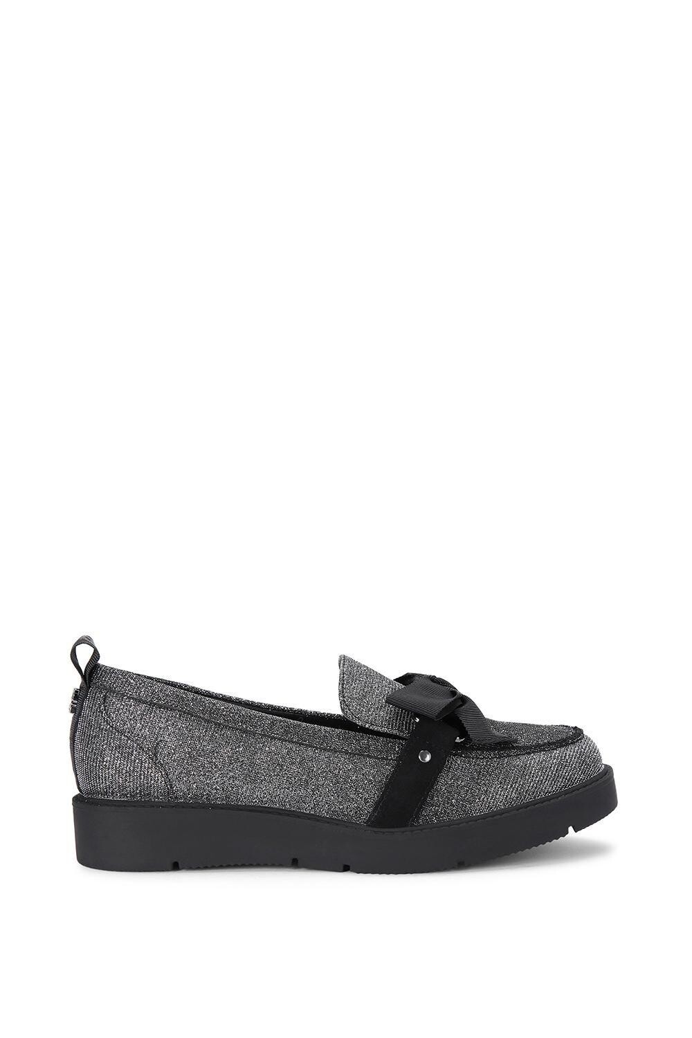 

Туфли на плоской подошве из ткани 'Morly Bow' KG Kurt Geiger, серебро