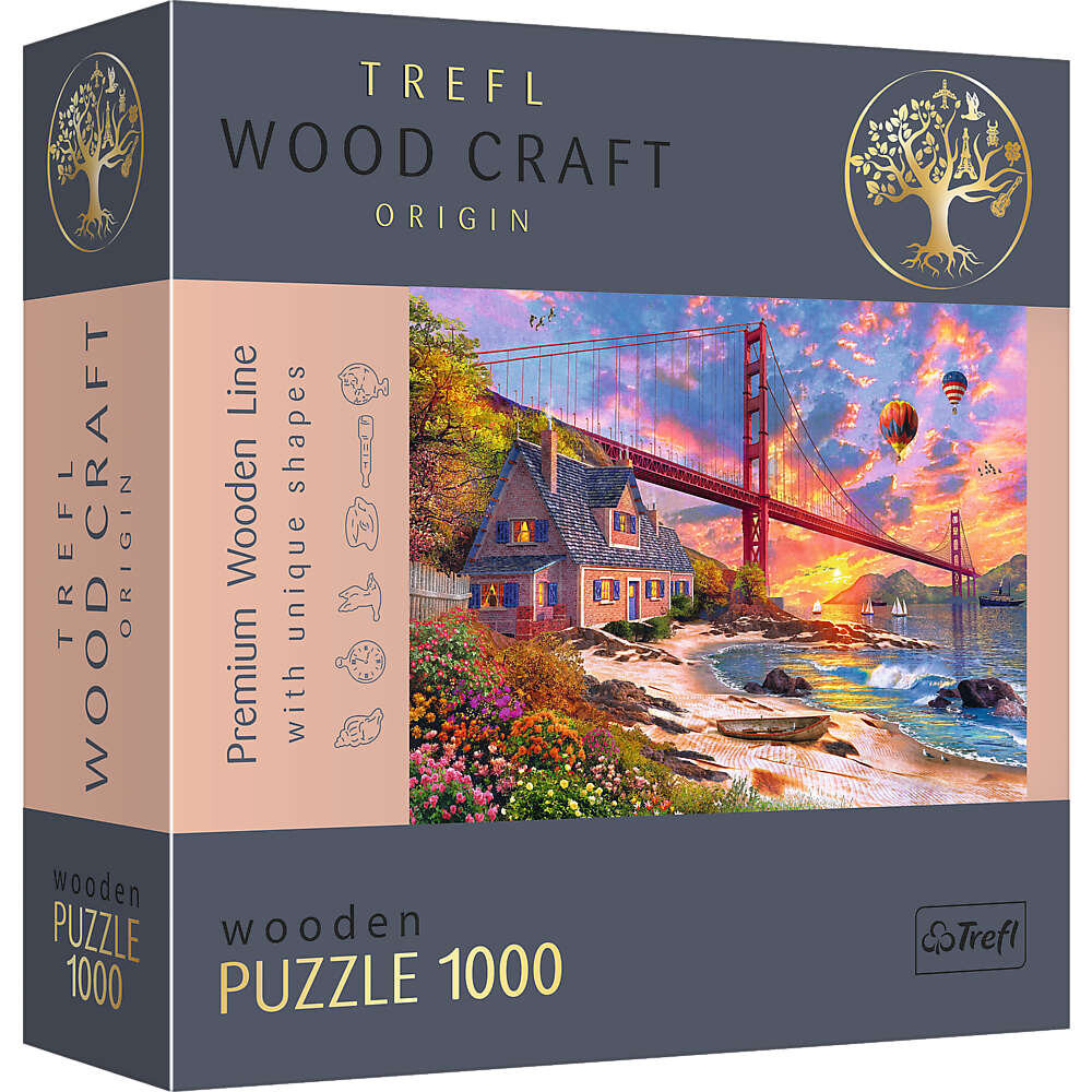 

Trefl, Пазл Wood Craft Закат над Золотыми воротами, 1000 шт.