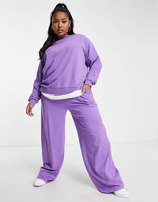 

Фиолетовый джоггер прямого кроя ASOS DESIGN Curve
