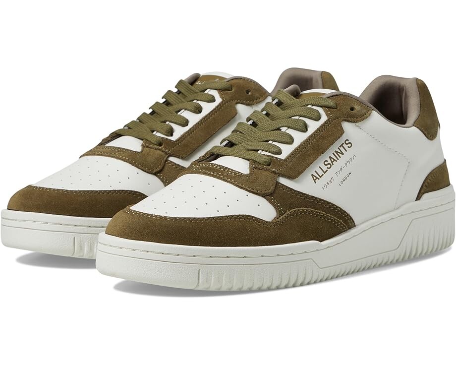 

Кроссовки AllSaints Regan Low Top, цвет White/Khaki