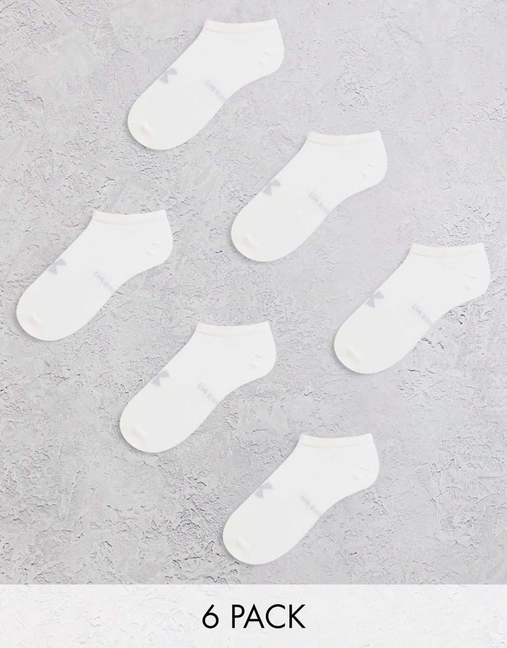 Белые носки-невидимки Under Armour Essential, 6 шт.