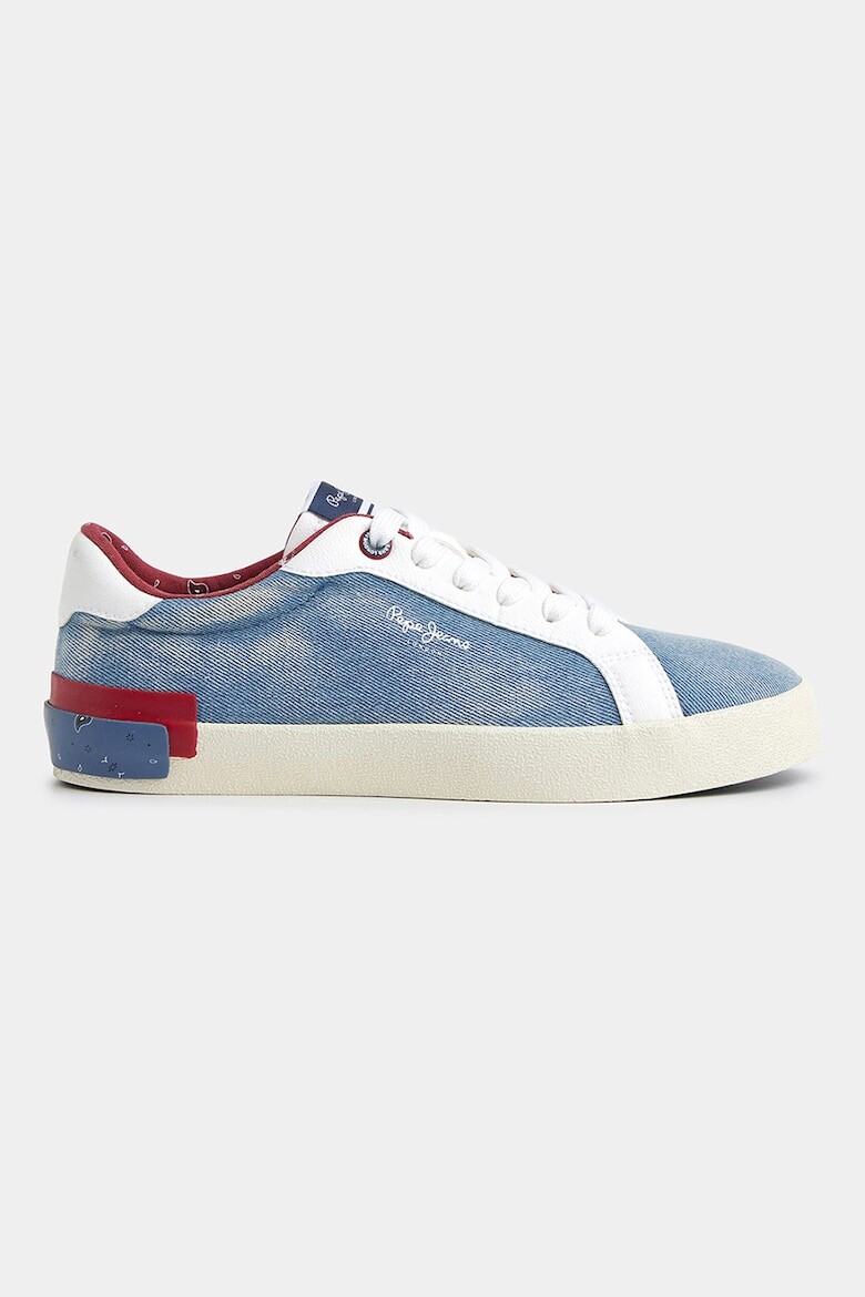 

Текстильные кроссовки из экокожи Pepe Jeans London, синий