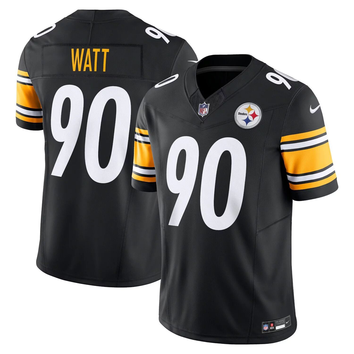 

Мужское джерси TJ Watt Black Pittsburgh Steelers Vapor FUSE Limited Nike