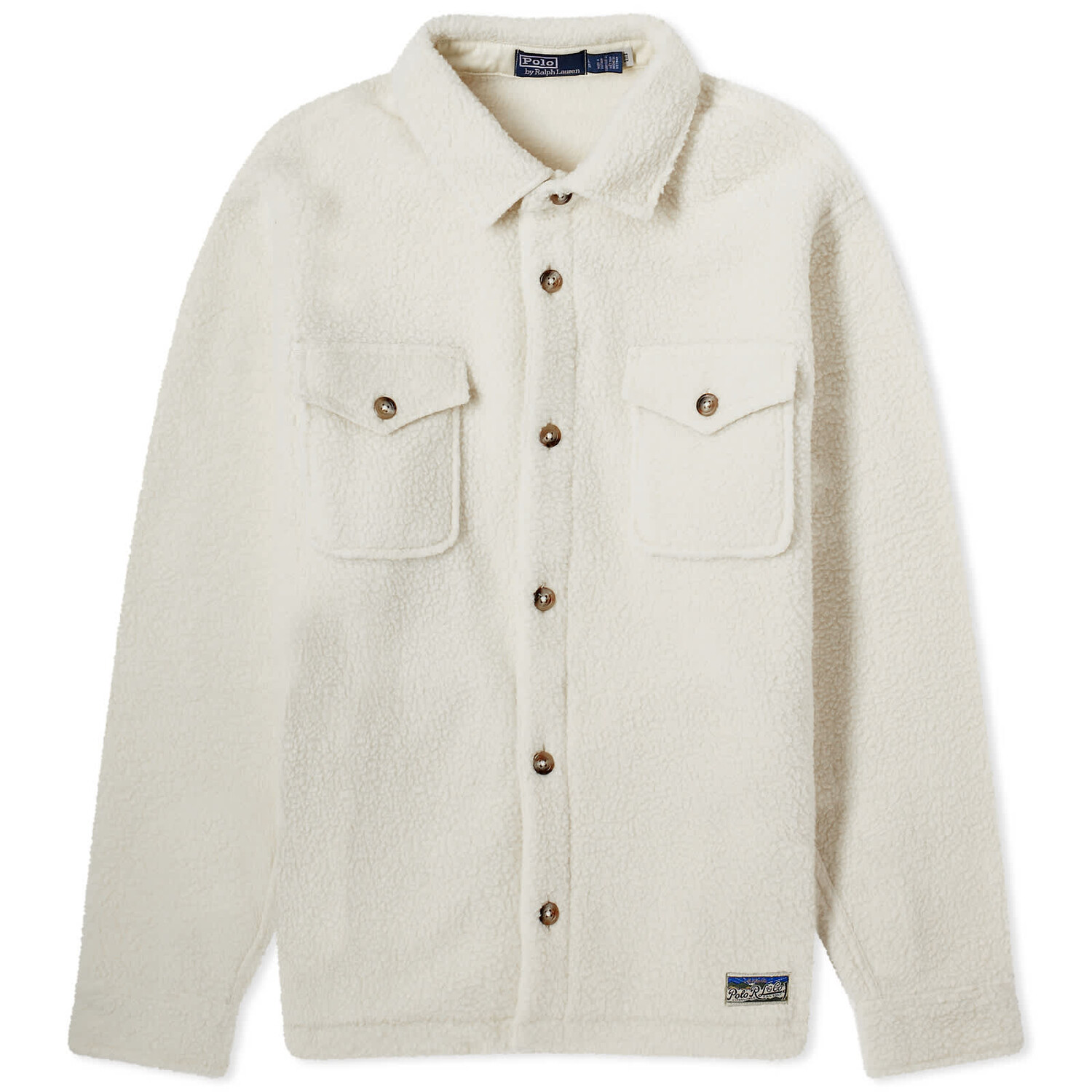 

Рубашка Polo Ralph Lauren Fleece Overshirt, цвет Winter Cream