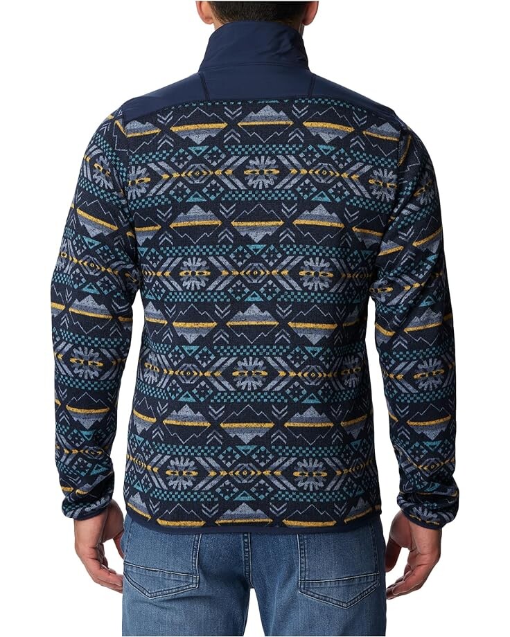 

Свитер Columbia Sweater Weather II Printed 1/2 Zip, цвет Collegiate Navy Checkered Peaks Print