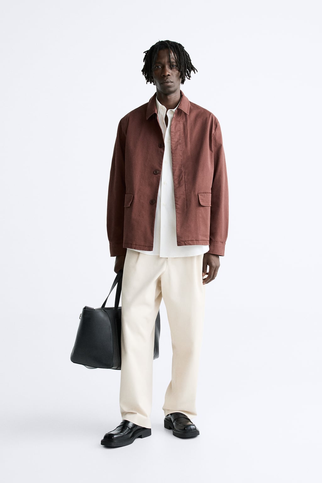 

Текстурированная хлопковая рубашка ZARA