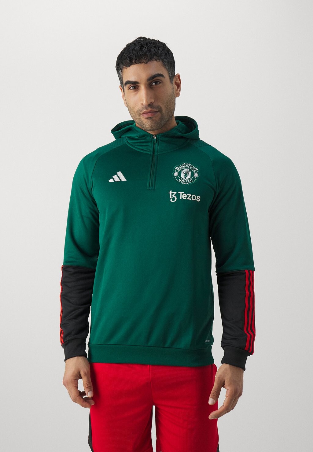

Team Manchester United Hoody Adidas, цвет collegiate green/black/active red