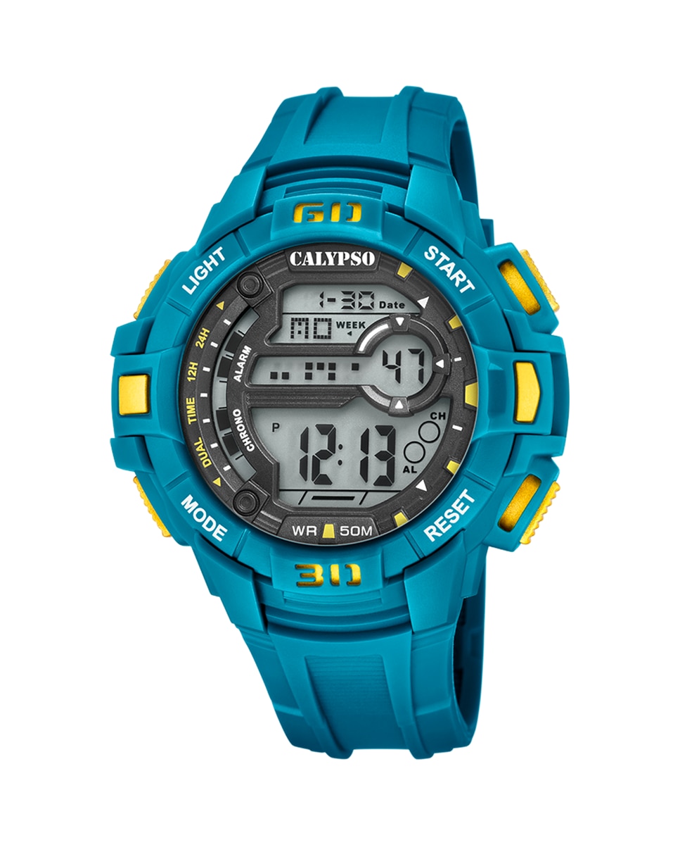 K5836/2 Digital For Man синие резиновые мужские часы Calypso, синий k5843 3 мужские часы street style из каучука с зеленым ремешком calypso зеленый