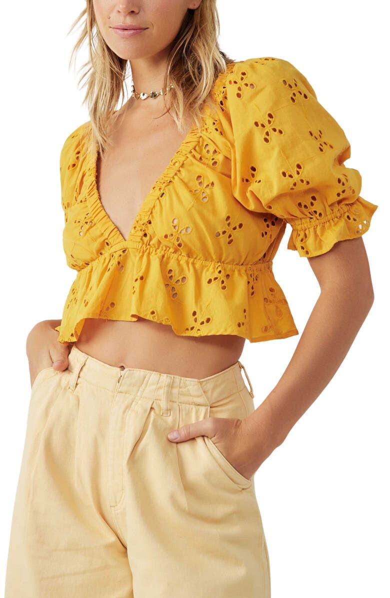 

Укороченный топ Gardenia с люверсами FREE PEOPLE