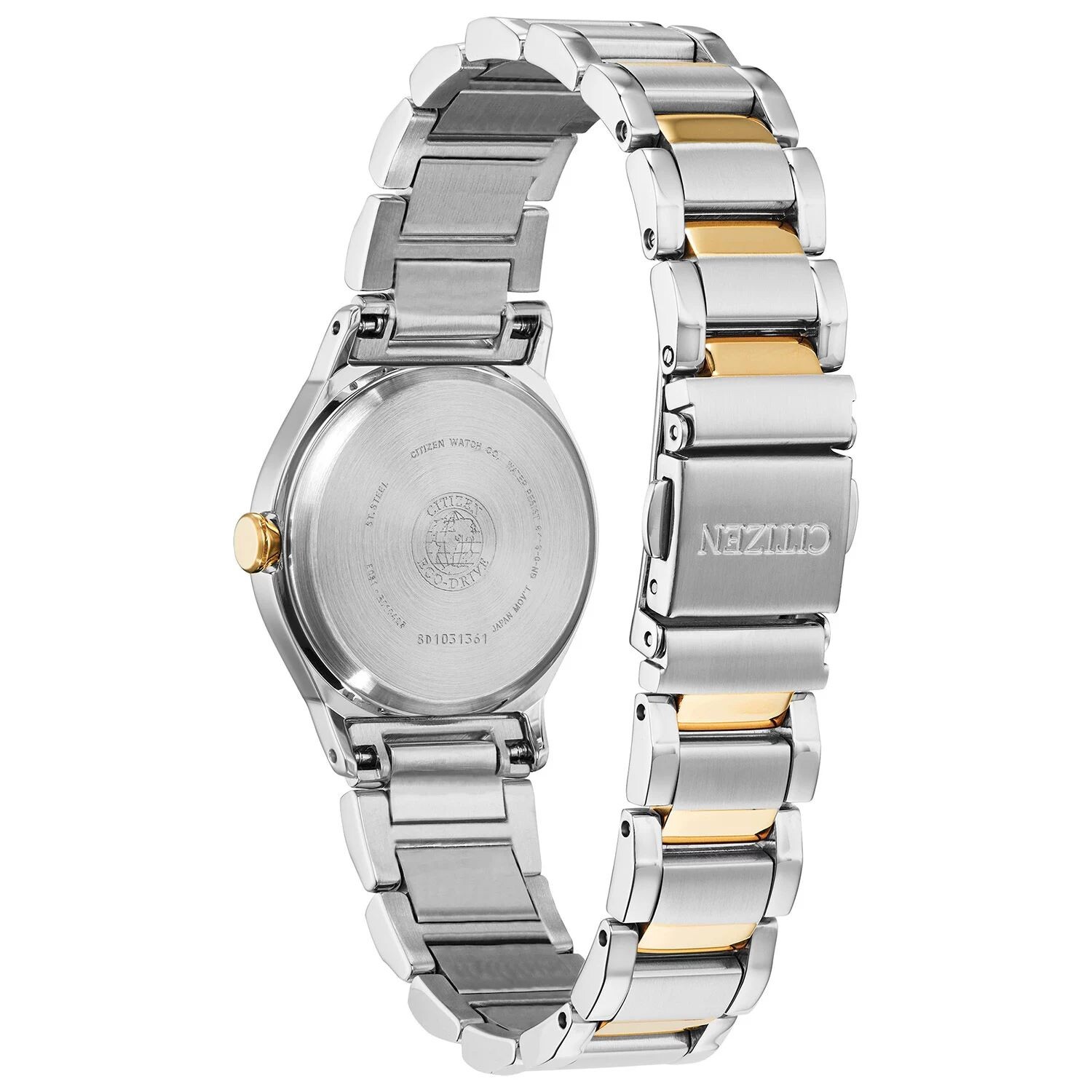 

Женские двухцветные часы-браслет Eco-Drive Axiom с бриллиантовым акцентным циферблатом Citizen
