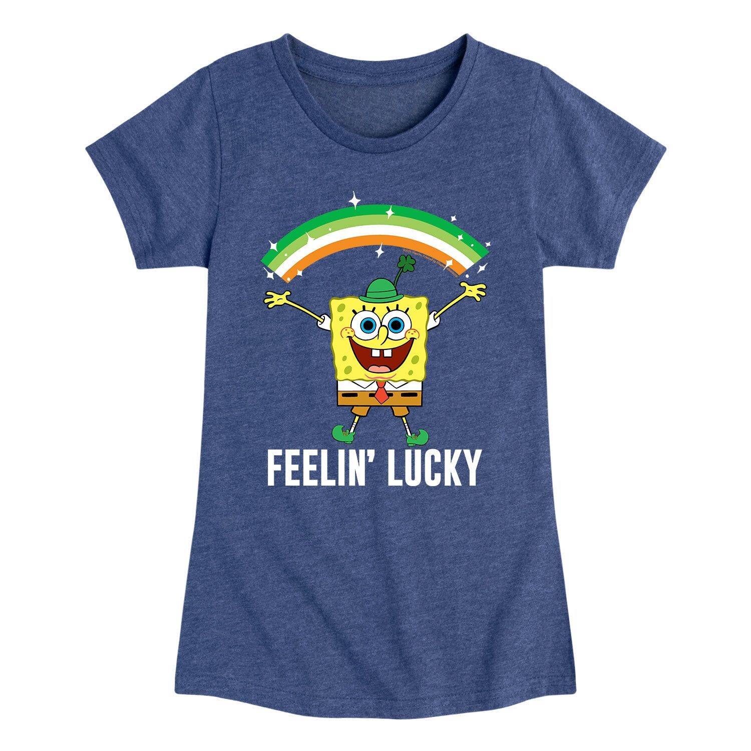 

Футболка с рисунком Lucky Rainbow для девочек 7–16 лет «Губка Боб Квадратные Штаны» Nickelodeon