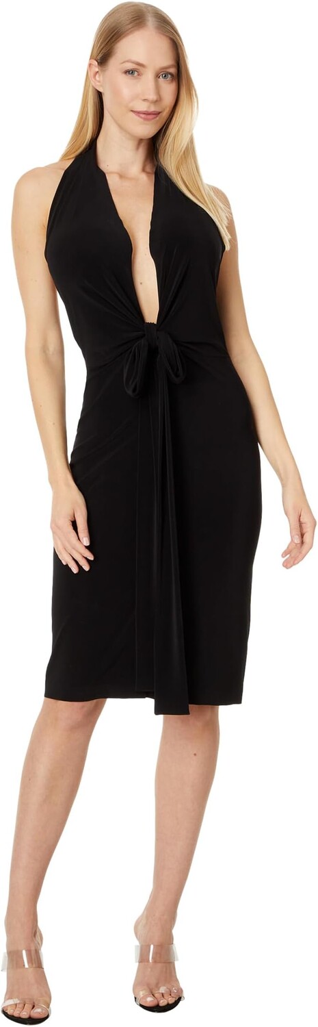 

Платье Norma Kamali Tie Front Halter Dress To Knee, черный