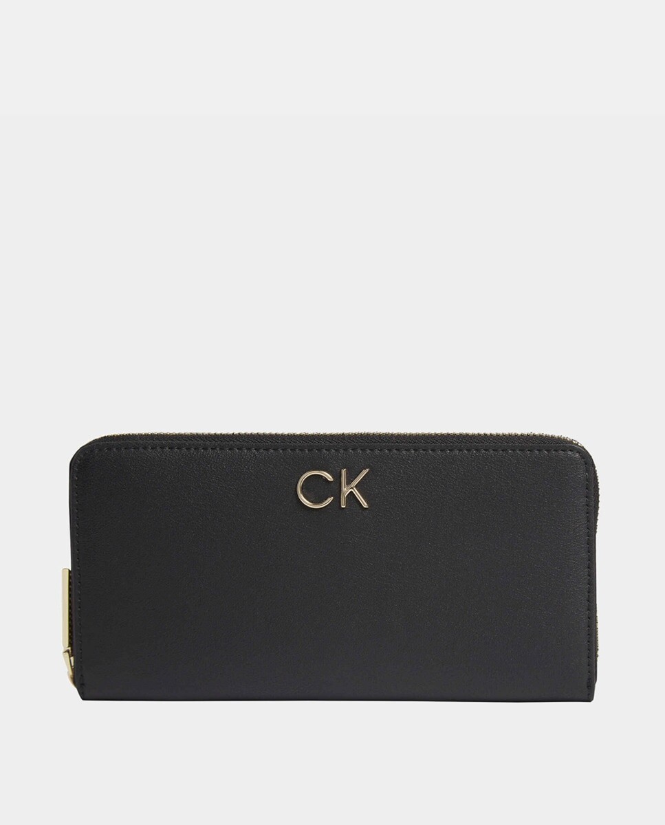 

Большой черный кошелек на молнии Calvin Klein, черный