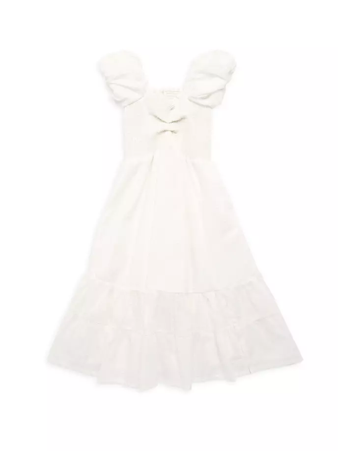 Платье Valentina Swiss Dot для маленьких девочек и девочек Little Peixoto, белый цена и фото