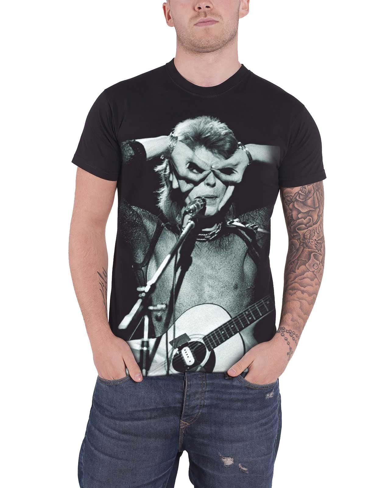 Контрастная футболка Acoustic Aladdin Sane David Bowie, черный