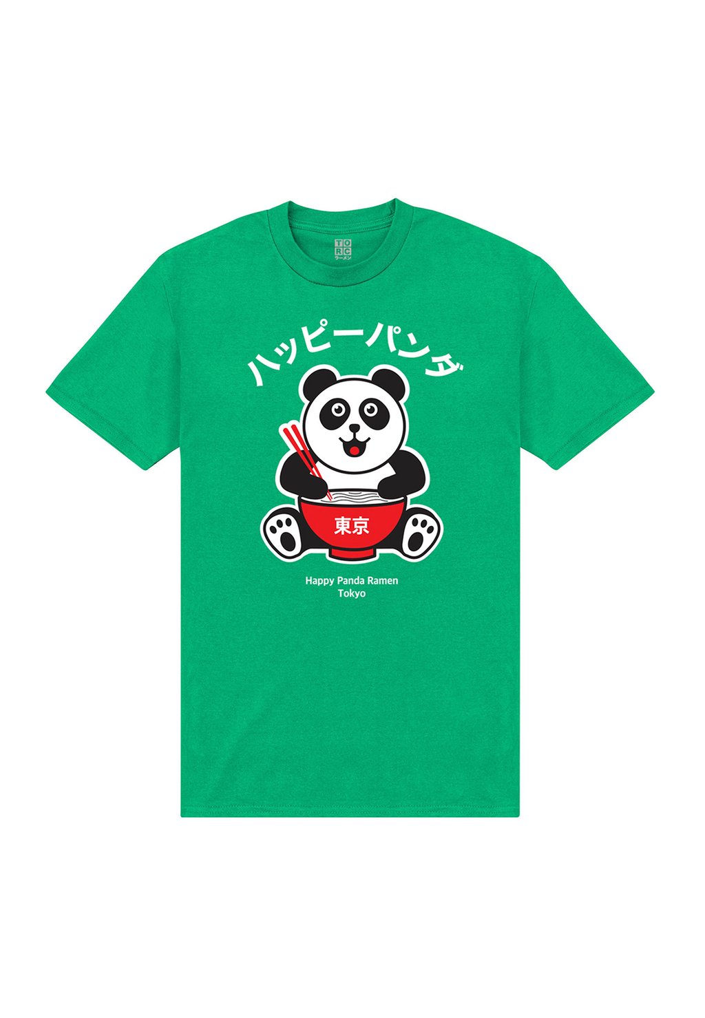 Футболка с принтом The Original Ramen Company Torc Happy Panda Henry Tiger, цвет irish green