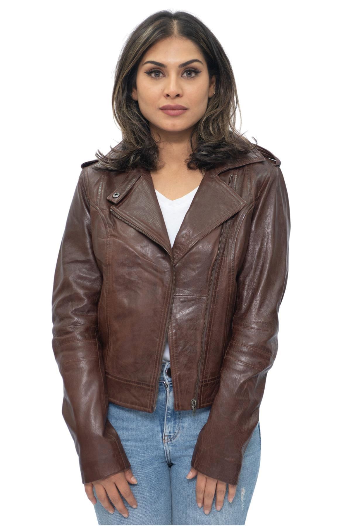 цена Каштановая кожаная косуха-Reynosa Infinity Leather, коричневый