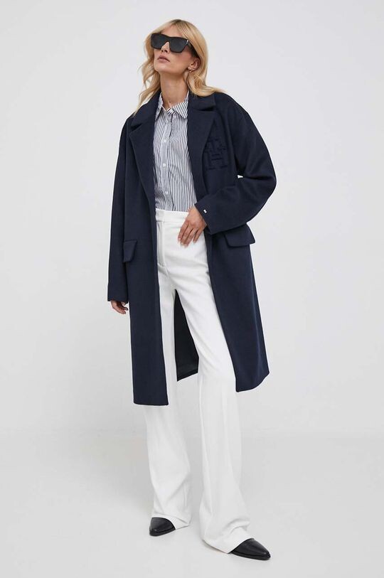 

Шерстяное пальто Tommy Hilfiger, темно-синий