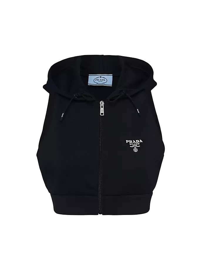 

Технический жилет из джерси Prada, черный