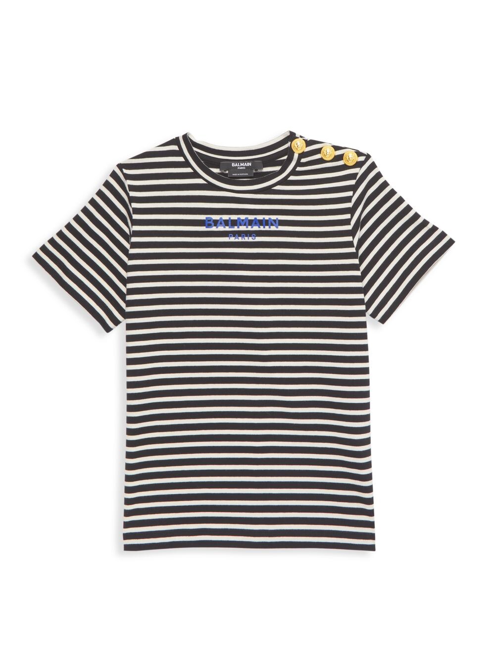 

Полосатая футболка с логотипом Little Girl's & Girl's Mini Me Balmain