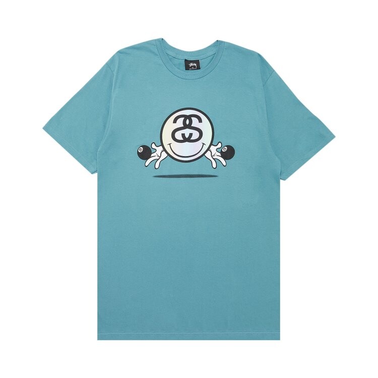 Футболка Stussy Smiley Link 'Steel', синий