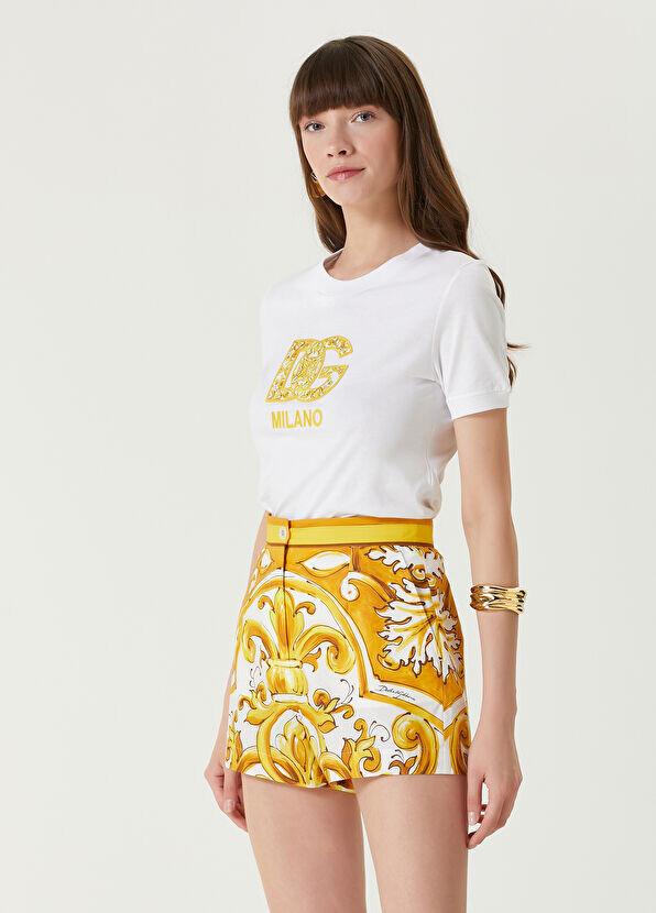 

Футболка с вышитым логотипом Dolce&Gabbana, белый