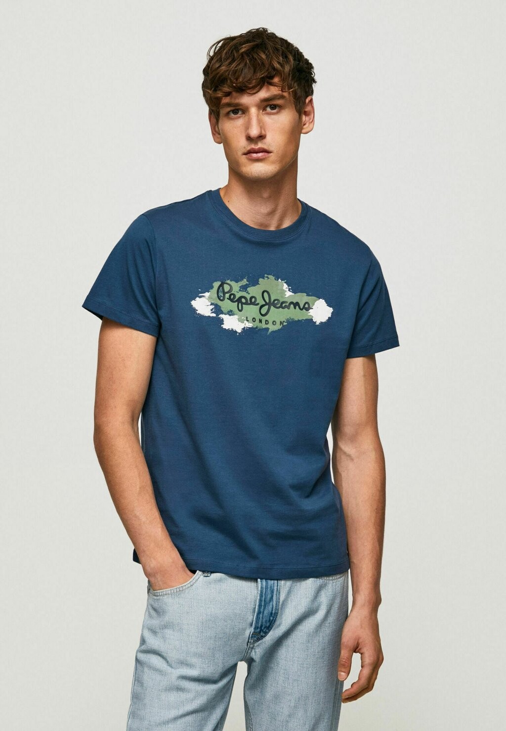 

Футболка с принтом Pepe Jeans, синий