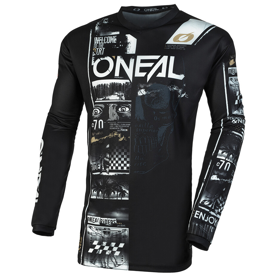 

Велосипедный трикотаж O'Neal Element Jersey Attack V 23, цвет Black/White