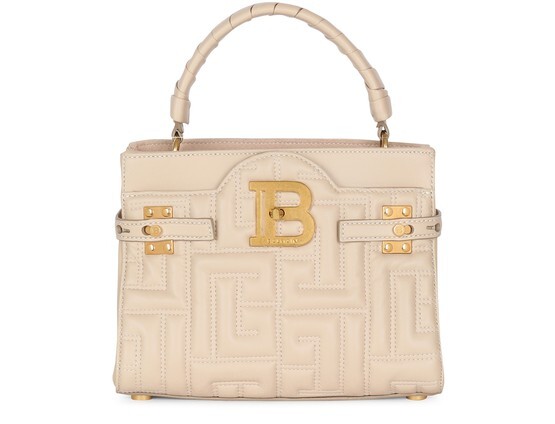 

Сумка B-Buzz 22 с верхней ручкой из стеганой кожи с монограммой Balmain