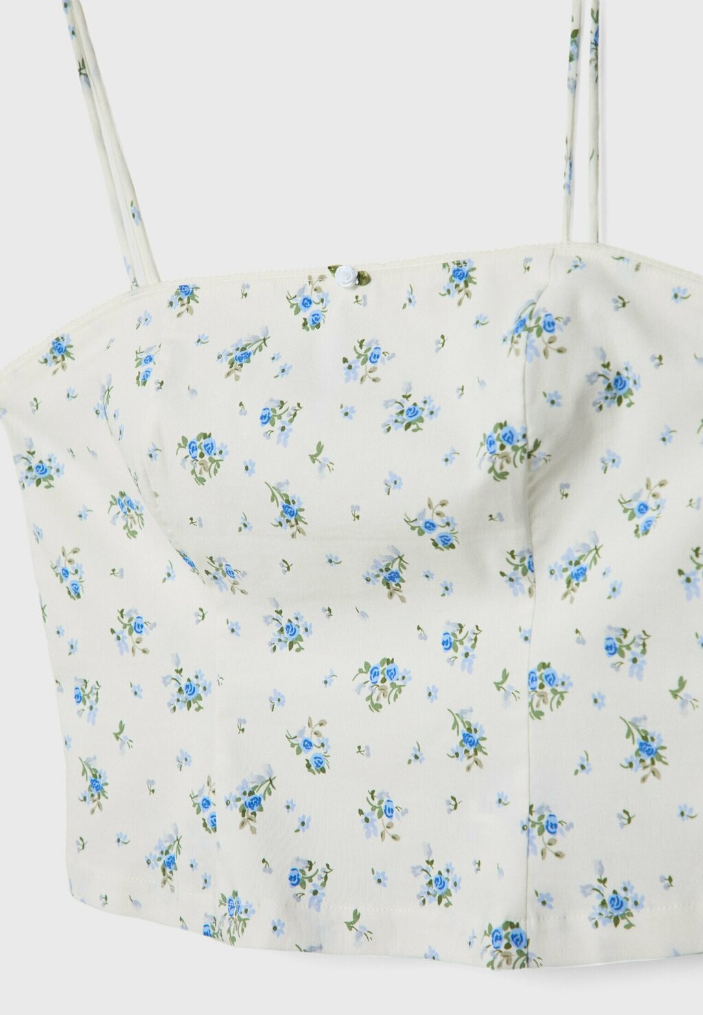 

Топ FLORAL Stradivarius, светло-голубой