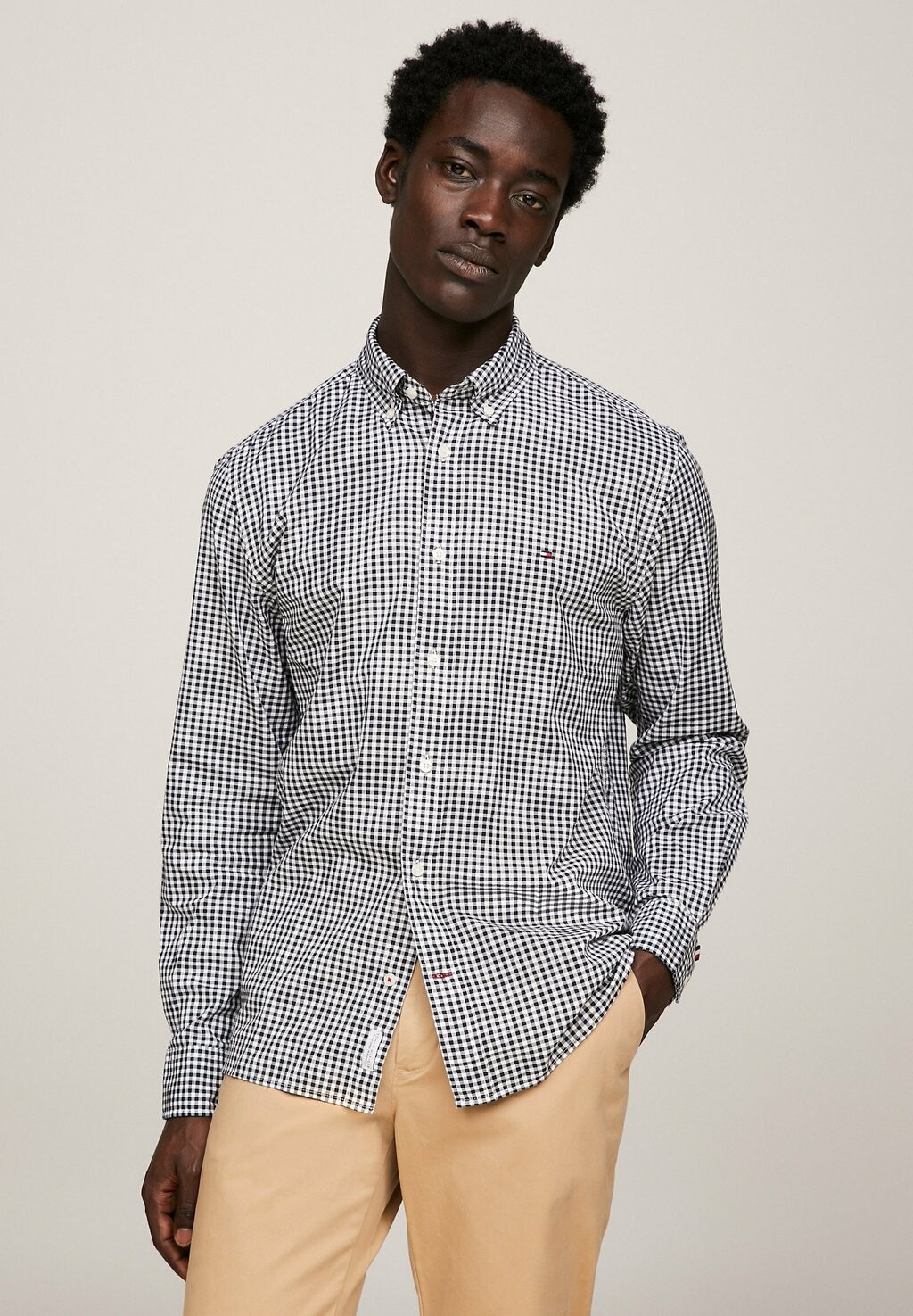 

Рубашка Natural Dye Gingham Regular Fit Tommy Hilfiger, цвет desert sky optic white