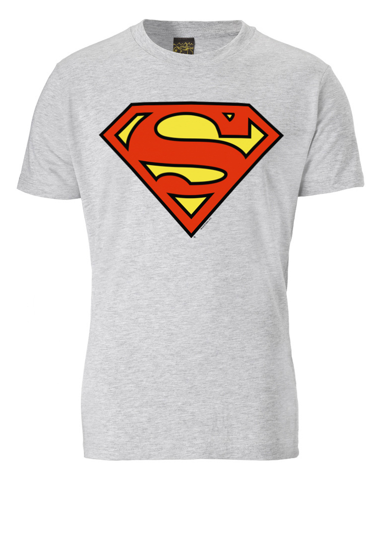 Футболка Logoshirt SUPERMAN LOGO, цвет grau meliert