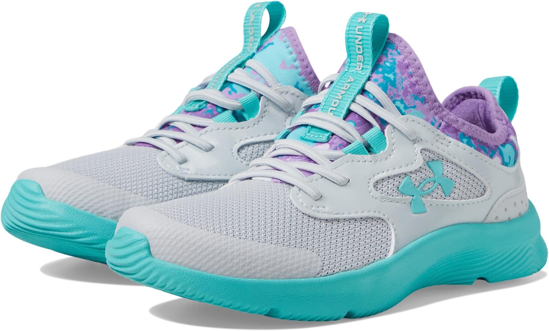 

Кроссовки Under Armour Infinity 2.0 Print Alternate Closure, цвет Halo Gray/Provence Purple/Radial Turquoise