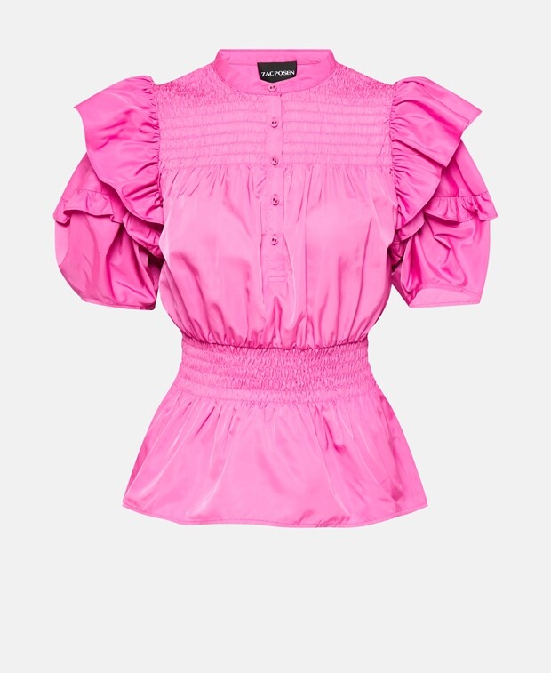 

Рубашка блузка Zac Posen, фуксия