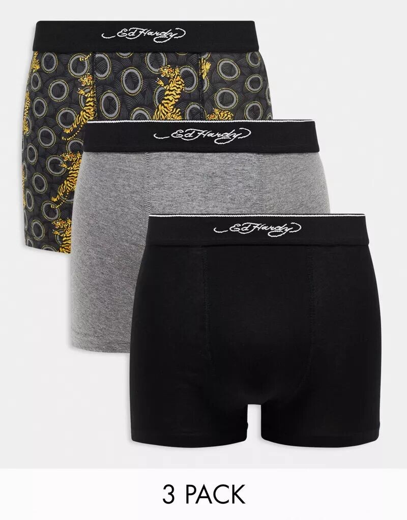 

Комплект из трех трусов с татуировкой Ed Hardy Bazire