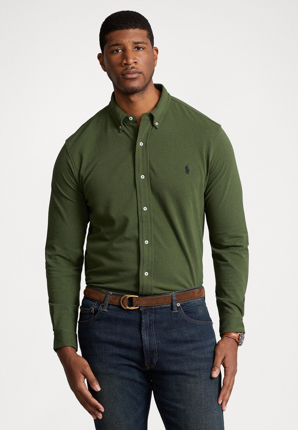 

Рубашка LONG SLEEVE Polo Ralph Lauren Big & Tall, темно-зеленый
