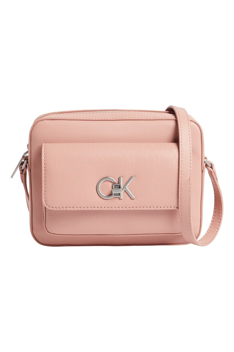 

Металлическая сумка с монограммой Calvin Klein, розовый