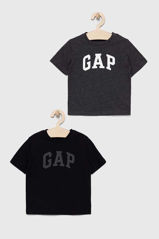 

Детские хлопковые футболки GAP, 2 пары, черный