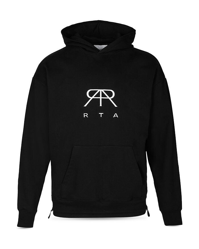 

Худи оверсайз с длинными рукавами и логотипом RTA, Черный