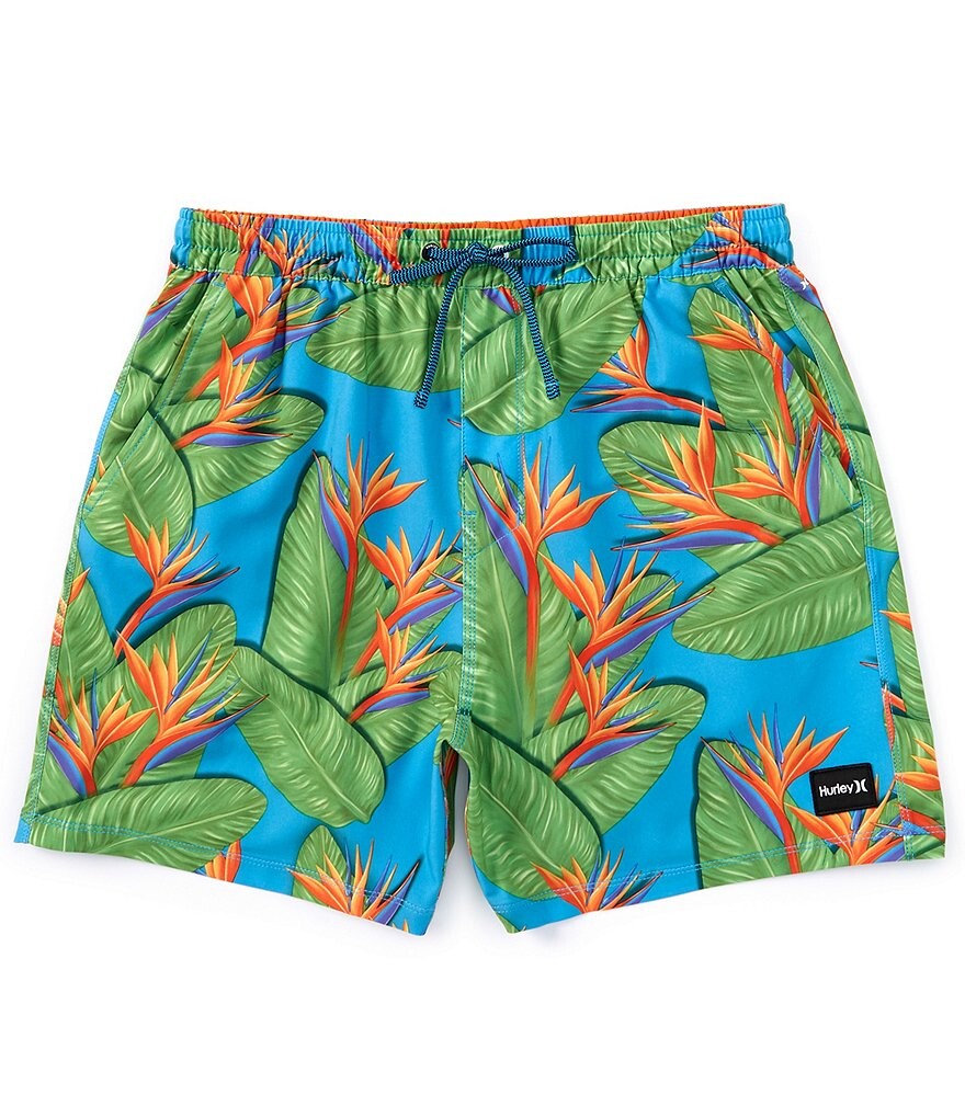 

Hurley Phantom Eco Poolside с тропическим принтом 16Шорты для доски с внешним швом, мультиколор