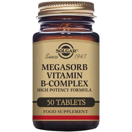 Megasorb Витамин B-комплекс Таблетки 50 таблеток, Solgar b комплекс 100 solgar 250 таблеток
