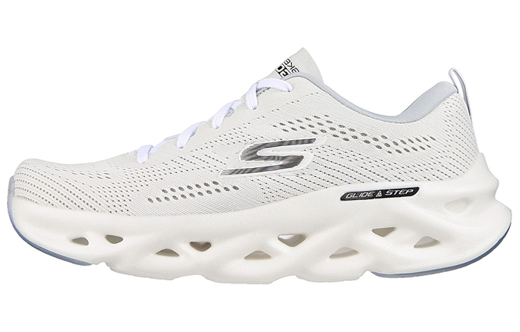 

Кроссовки Glide Step для бега мужские с низким верхом белого цвета Skechers