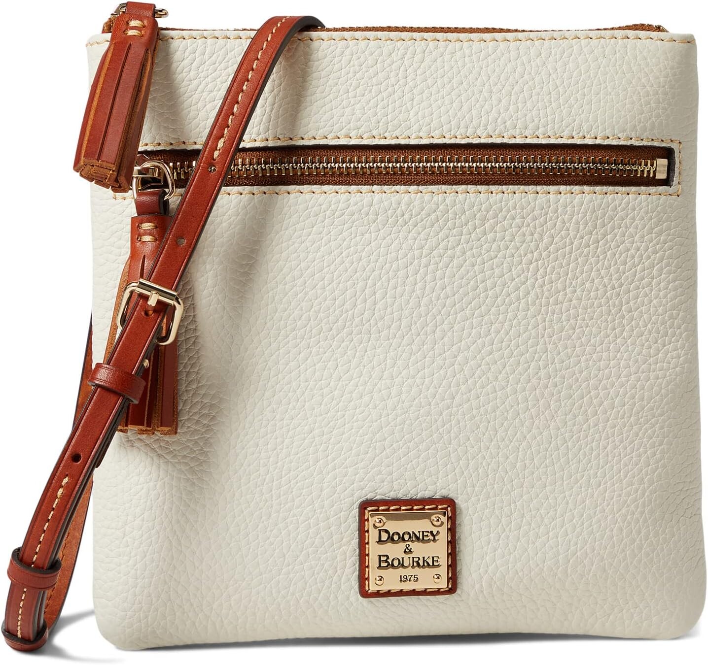 

Сумка Pebble Double Zip Tassel Crossbody Dooney & Bourke, белый