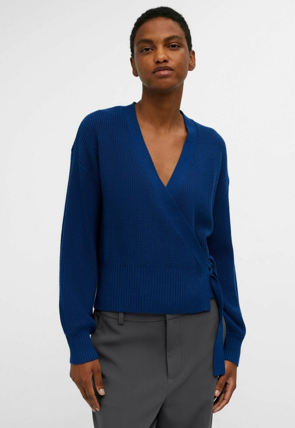 

Свитшот Object MALENA WRAP NOOS, цвет estate blue