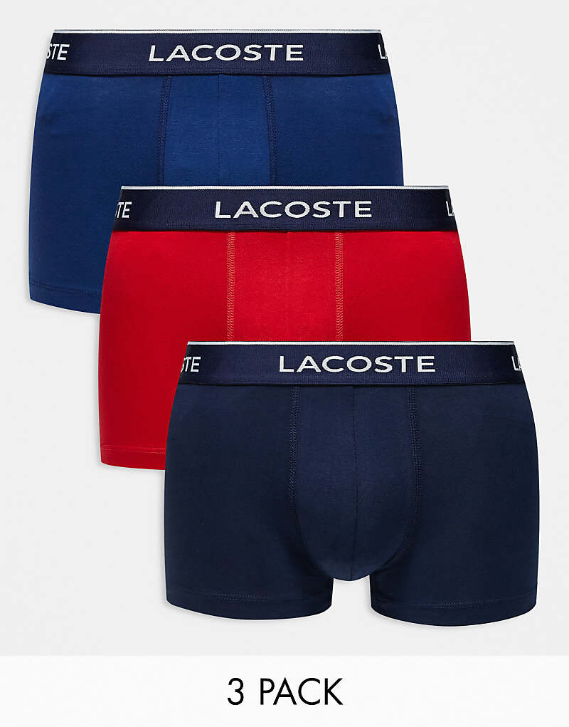

Комплект трусов Lacoste из трех темно-синих и красных цветов