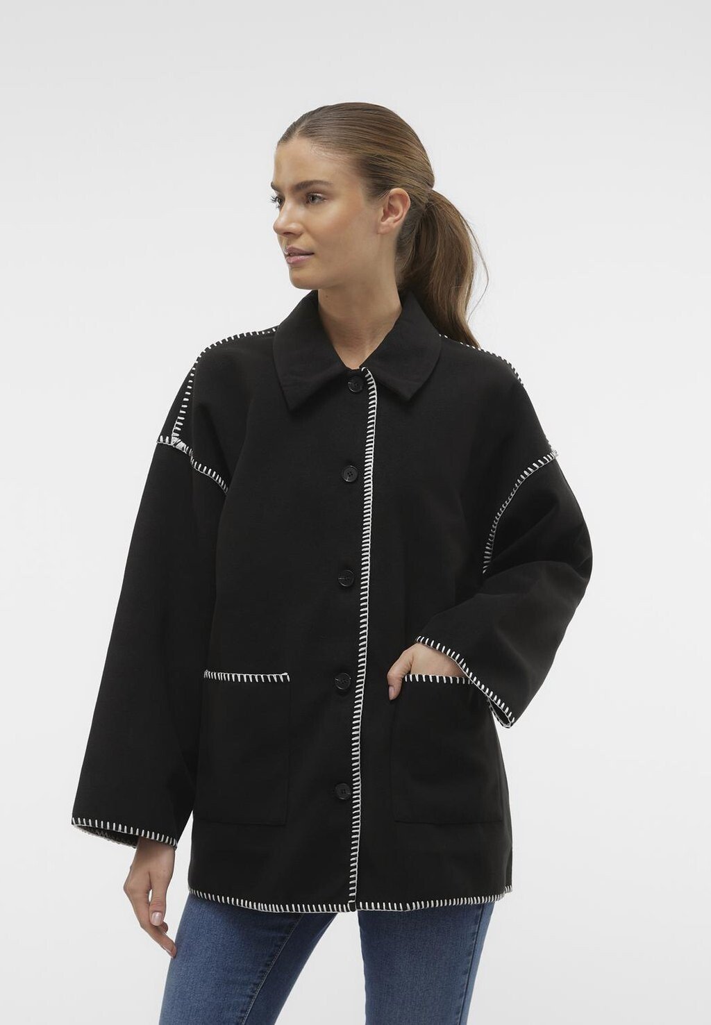 

Легкая куртка Vmlarna Vero Moda, цвет black/white