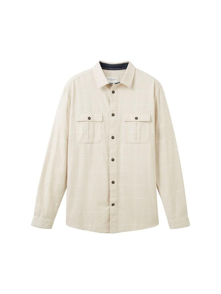 

Рубашка Tom Tailor Langarm, цвет vintage beige tonal check