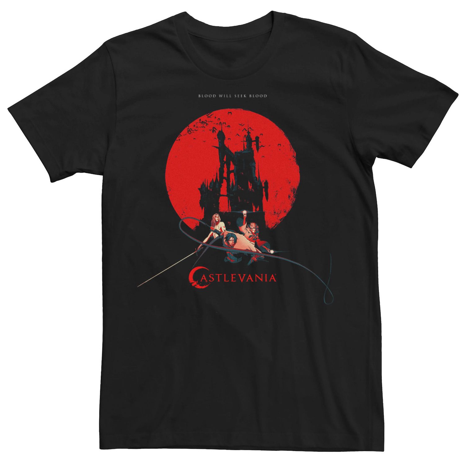 Мужская футболка Netflix Castlevania Heroes Red Moon Licensed Character цена и фото