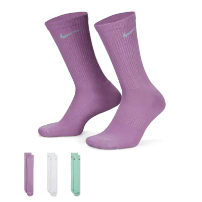 

Носки Nike Everyday Plus Cushioned Training Crew (3 шт), разноцветный