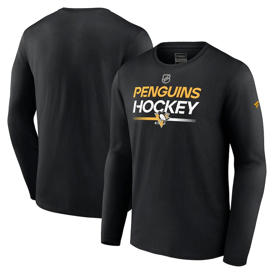 

Футболка с длинным рукавом Fanatics Branded Pittsburgh Penguins, черный